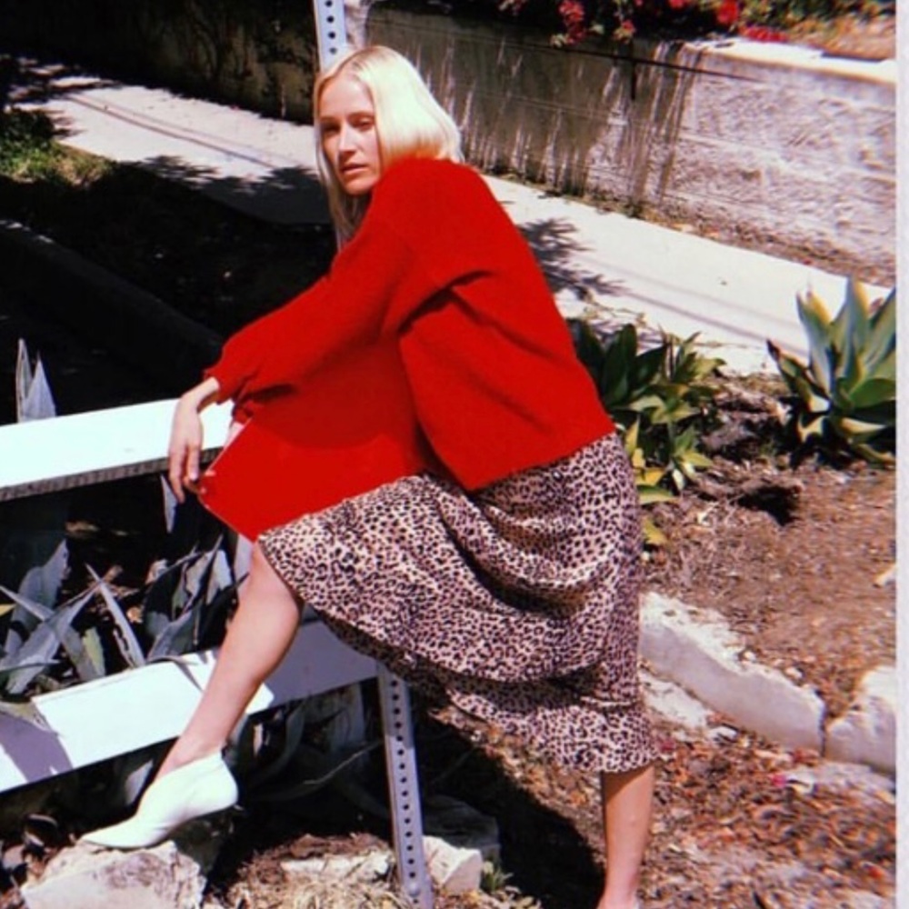 ISO Ragdoll LA Ruffle leopard print skirt